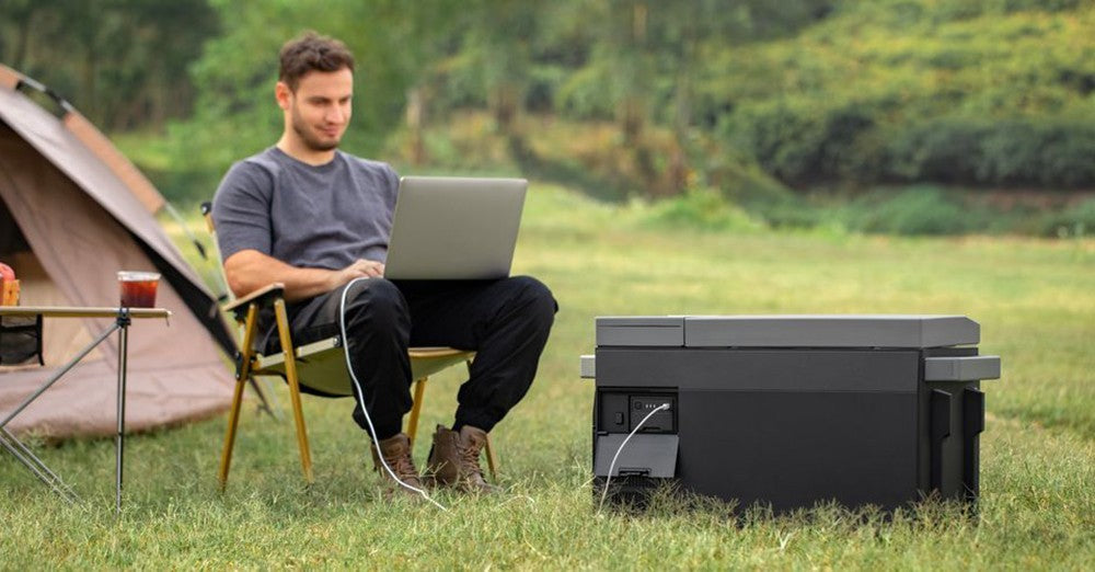 Přenosná chladnička EcoFlow GLACIER, kompresor 120 W, dvouzónová, dvojité ovládání, velká kapacita 38 l, chytré ovládání aplikací