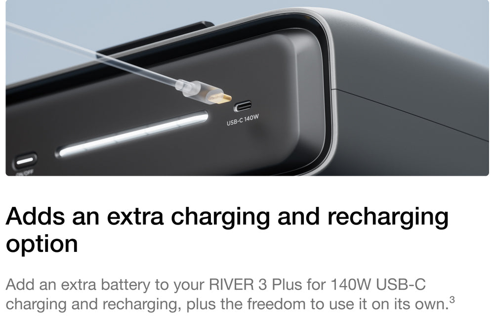 Přenosná elektrárna EcoFlow RIVER 3 Plus, baterie LiFePO4 286 Wh, výstupní výkon 600 W až 1200 W AC, 7 zásuvek, UPS <10 ms a hluk <30 dB, rozšiřitelná až na 858 Wh, ovládání aplikací, solární generátor s rychlým nabíjením za 1 hodinu pro venkovní kempování/obytné vozy/domácí použití