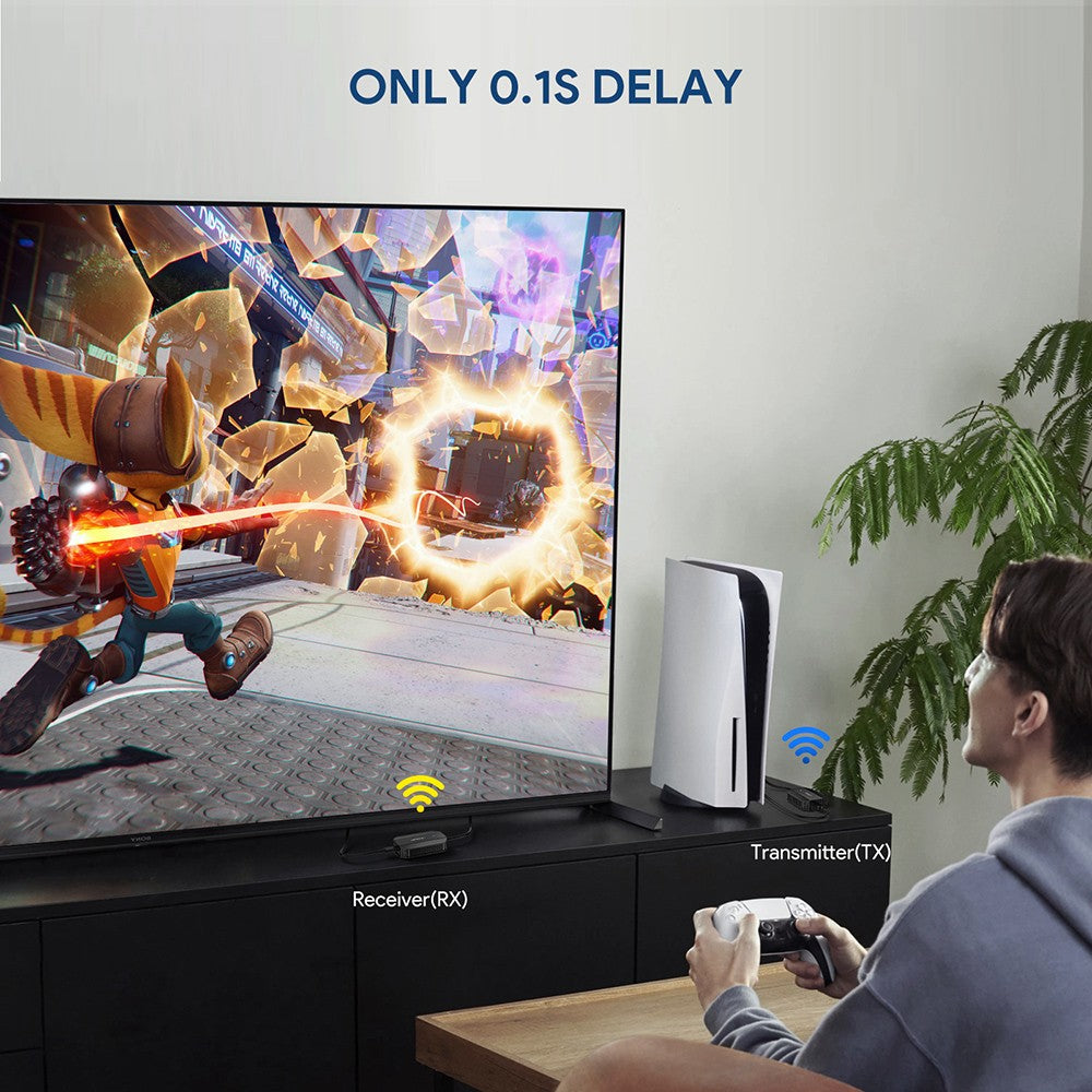 Bezdrátový HDMI vysílač a přijímač EDUP EH-WD9905, přenos do 32 m, technologie Plug and Play, kompatibilní s Androidem / Windows / iOS / Mac OS