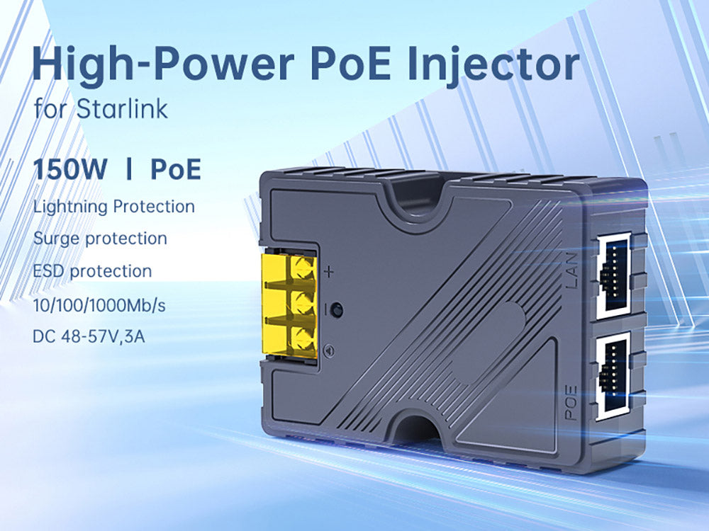EDUP EP-PW9603 150W GigE PoE injektor pro Starlink