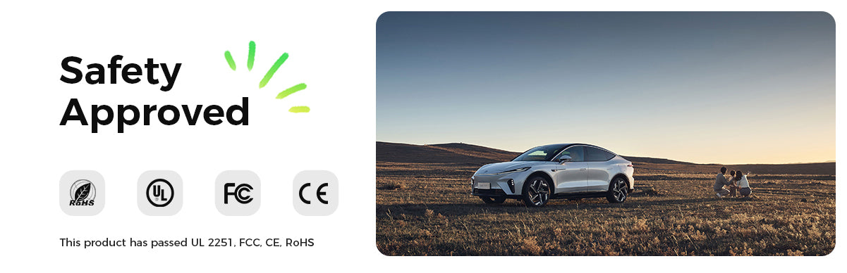 Prodlužovací kabel Evgoer EG-C0007 pro Teslu, kabel 16,4 stop, maximální proud 32 A, výkon 7,68 kW s konektorem NACS, vodotěsný IP66, pro nabíječku elektromobilů úrovně 1 a 2, kompatibilní se všemi modely Tesla