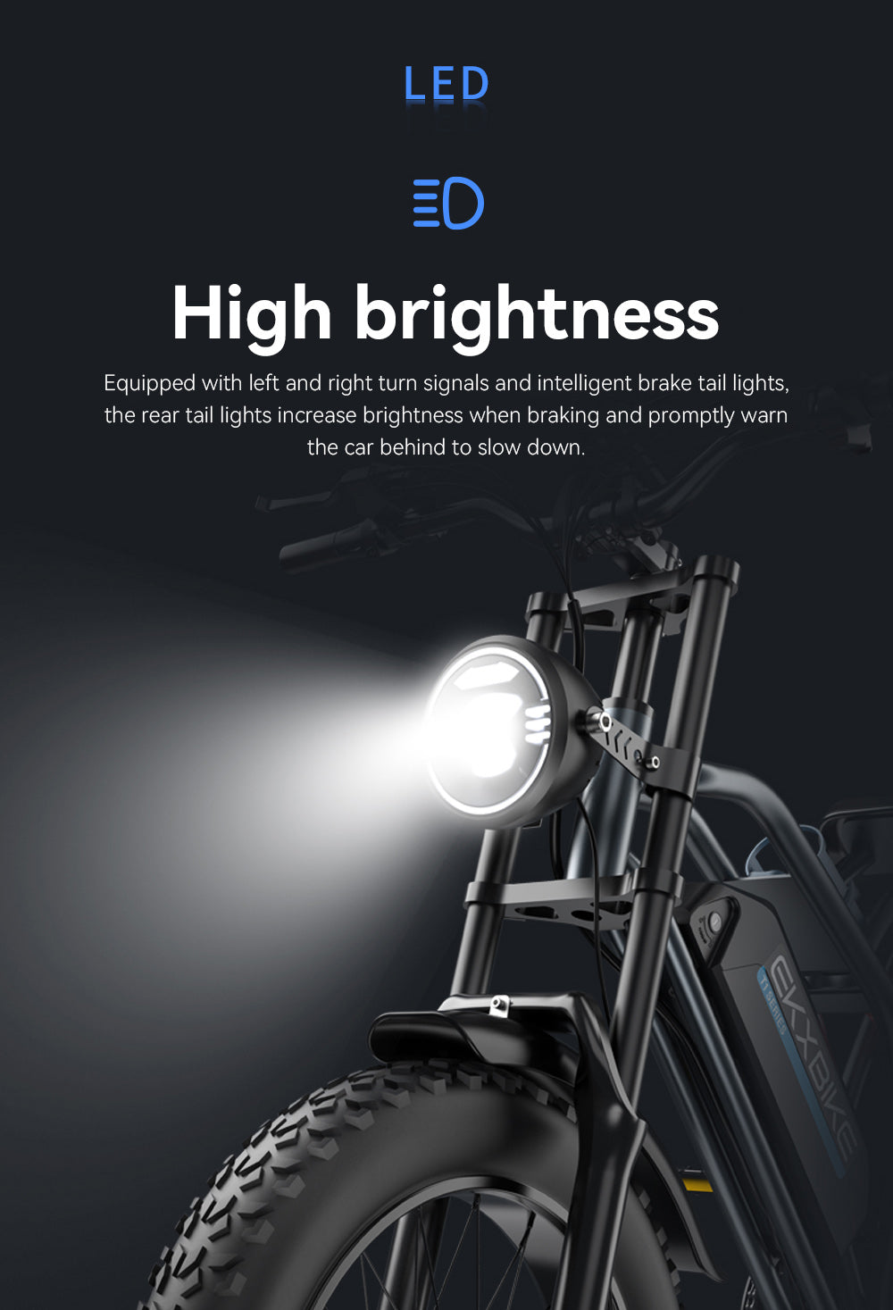 Elektrokolo EKXBIKE T1, motor 1000 W, baterie 48 V 20 Ah, tlusté pneumatiky 20 x 4 palce, maximální rychlost 50 km/h, dojezd 100 km, kotoučové brzdy, hydraulický tlumič, řazení Shimano 7 rychlostí