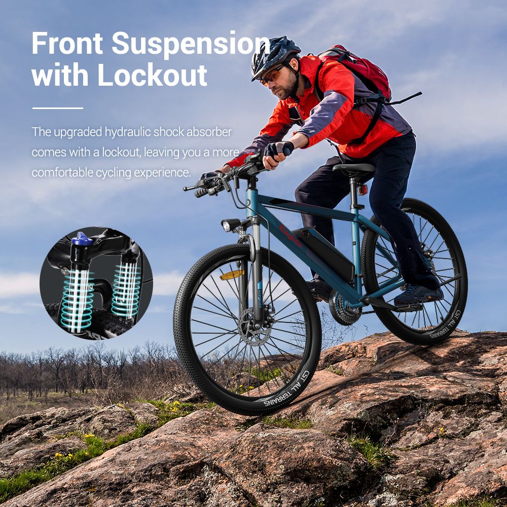 Elektrokolo Eleglide M1, vylepšená verze, 27,5 palce, motor 250 W, 36 V, 7,5 Ah + baterie 12,5 Ah, maximální rychlost 25 km/h, SHIMANO, 21 rychlostí