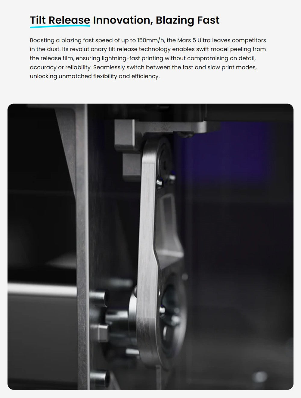 3D tiskárna Elegoo Mars 5 Ultra Resin, inteligentní mechanický senzor, 7palcový 9K monochromatický LCD displej, rychlost tisku 150 mm/h, AI kamera, automatické vyrovnávání, dvojité nalévací hubice, nádržka na pryskyřici, WiFi přenos, velikost tisku 6,04 x 3,06 x 6,49 palce