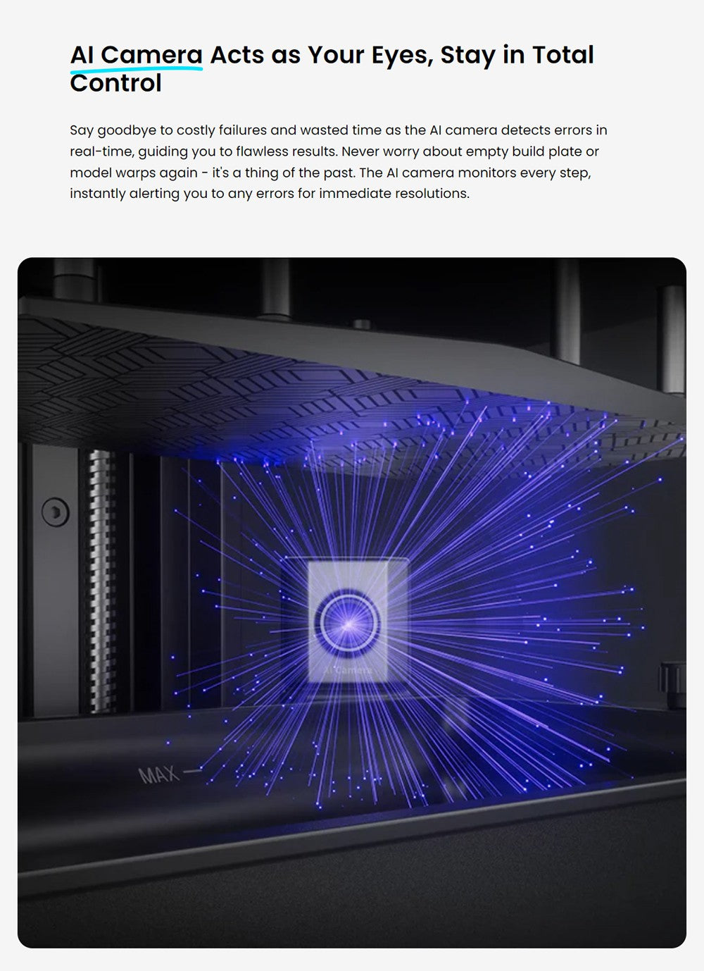 3D tiskárna Elegoo Mars 5 Ultra Resin, inteligentní mechanický senzor, 7palcový 9K monochromatický LCD displej, rychlost tisku 150 mm/h, AI kamera, automatické vyrovnávání, dvojité nalévací hubice, nádržka na pryskyřici, WiFi přenos, velikost tisku 6,04 x 3,06 x 6,49 palce