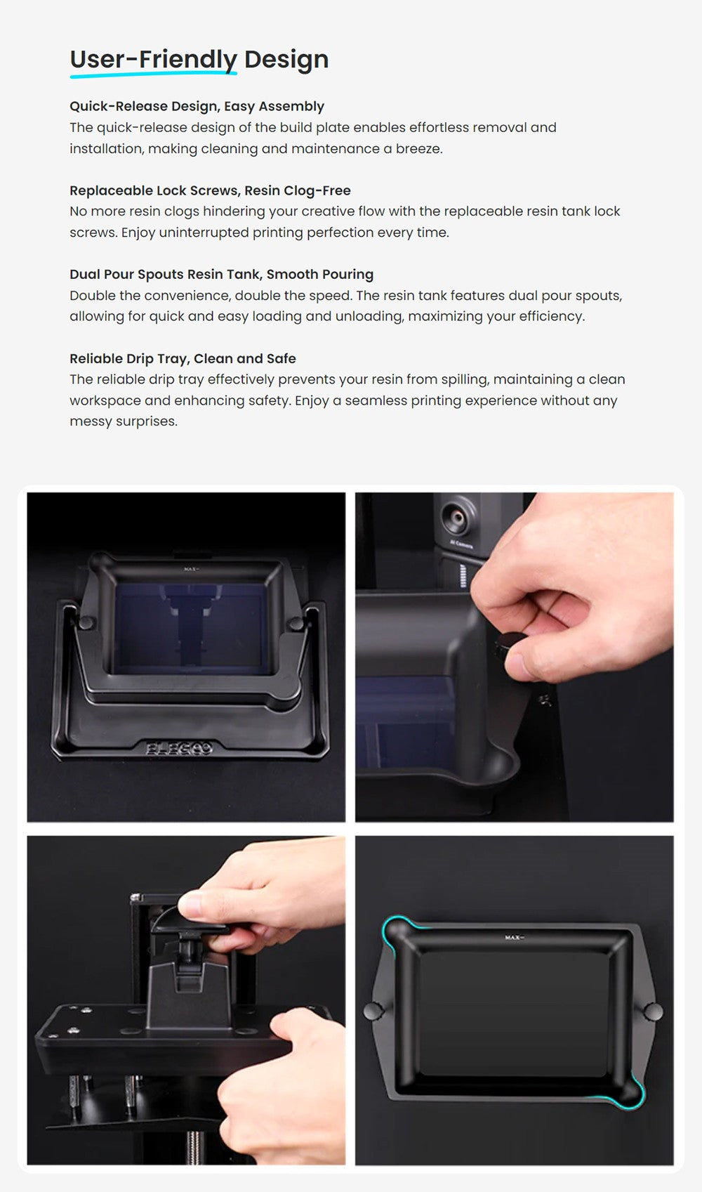 3D tiskárna Elegoo Mars 5 Ultra Resin, inteligentní mechanický senzor, 7palcový 9K monochromatický LCD displej, rychlost tisku 150 mm/h, AI kamera, automatické vyrovnávání, dvojité nalévací hubice, nádržka na pryskyřici, WiFi přenos, velikost tisku 6,04 x 3,06 x 6,49 palce