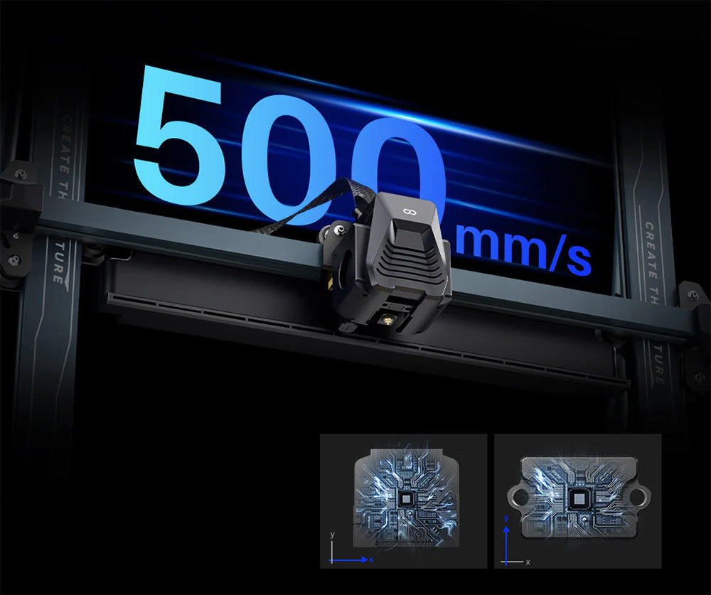 3D tiskárna Elegoo Neptune 4 Max, automatické nivelace, maximální rychlost tisku 500 mm/s, firmware Klipper, tryska pro vysokou teplotu 300 °C, chladicí ventilátor, WiFi připojení, 420x420x480 mm