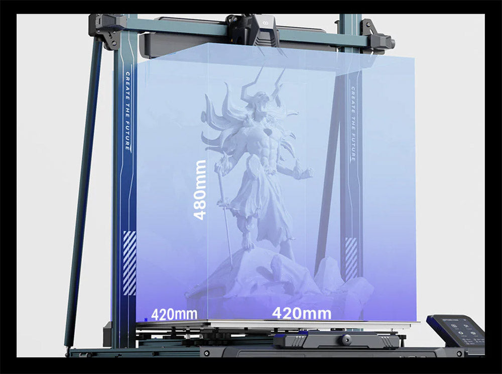 3D tiskárna Elegoo Neptune 4 Max, automatické nivelace, maximální rychlost tisku 500 mm/s, firmware Klipper, tryska pro vysokou teplotu 300 °C, chladicí ventilátor, WiFi připojení, 420x420x480 mm