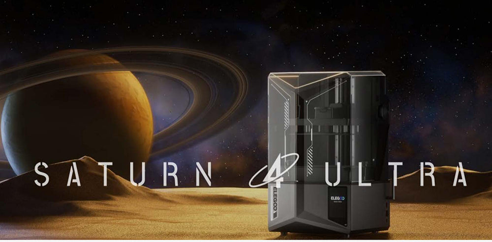 3D tiskárna ELEGOO Saturn 4 Ultra, 10palcový 12K monochromatický LCD displej, maximální rychlost tisku 150 mm/h, technologie uvolnění naklápěním, automatické vyrovnávání, odklápěcí kryt, inteligentní mechanický senzor, monitorování pomocí umělé inteligence, 218,88 x 122,88 x 220 mm³ - černá