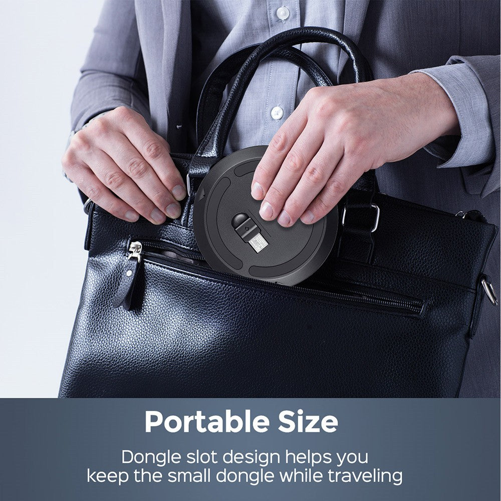 Přenosný Bluetooth konferenční reproduktor eMeet Luna Lite s mikrofony, hlasovým potlačením hluku s umělou inteligencí, USB / Bluetooth / bezdrátovým adaptérem / AUX připojením, řetězením, 360° snímání hlasu