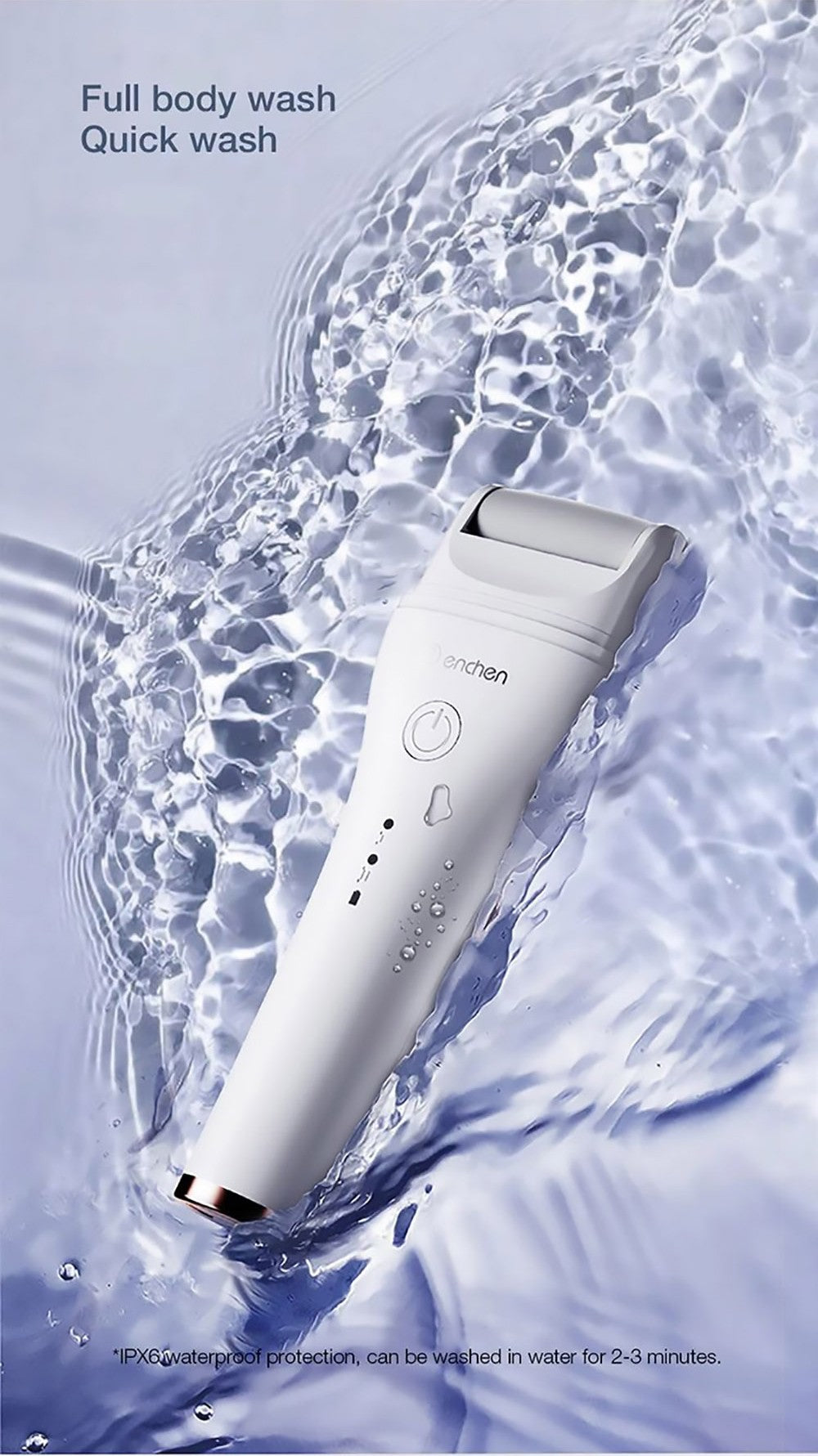 Enchen EMJ001 Elektrická bruska na nohy Odstraňovač strojů 360 stupňů Roll Dvourychlostní nastavení IPX6 Vodotěsná tříbrná brusná hlava