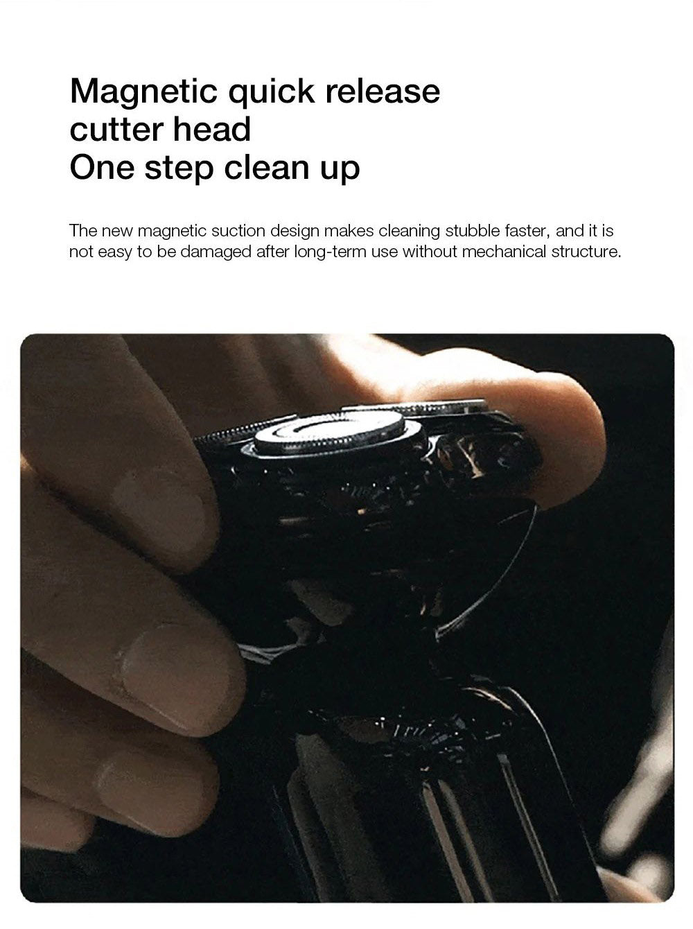 Elektrický holicí strojek Enchen Mocha S, všesměrové plovoucí hlavy, inteligentní holicí strojek proti vyrývání, magnetický, IPX7, omyvatelný