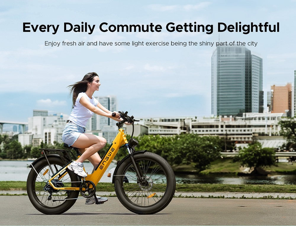 Elektrické kolo ENGWE E26, 48V 16AH baterie, motor 250W, horské kolo, Shimano 7 rychlostí, maximální dojezd 140 km, maximální rychlost 25 km/h, pneumatiky 20*4,0 palce, nosnost 150 kg, hydraulická brzda