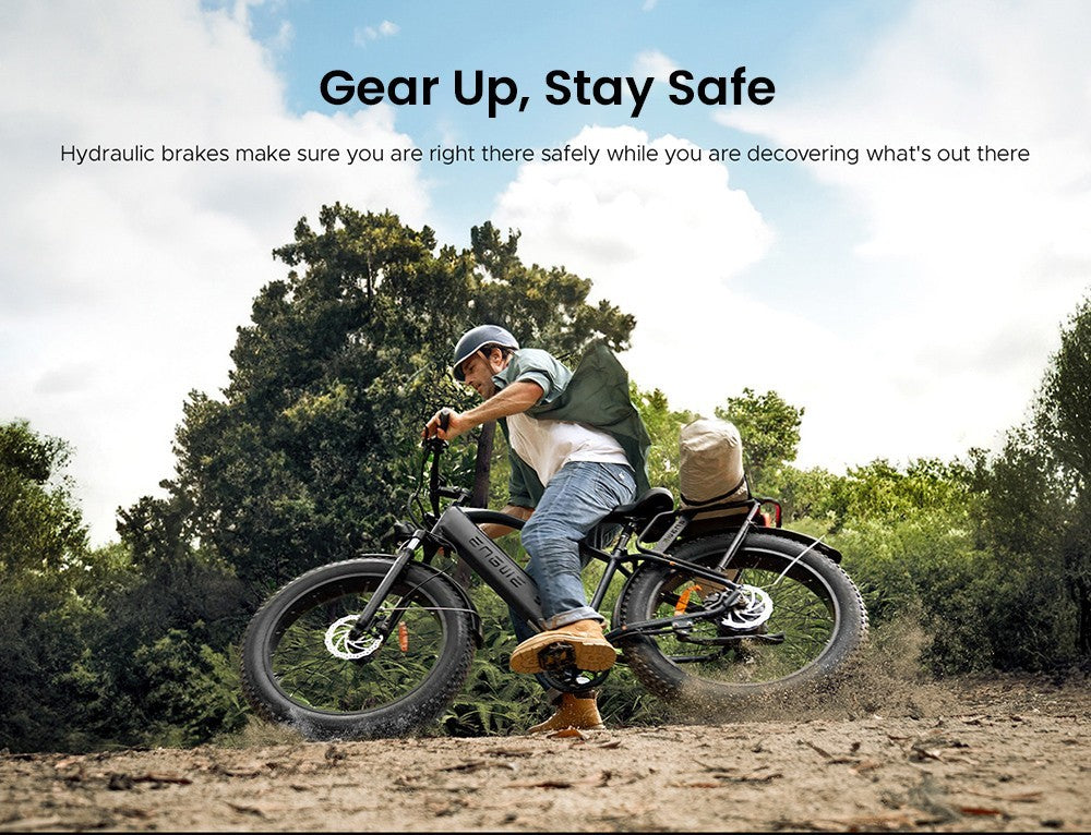 Elektrické kolo ENGWE E26, 48V 16AH baterie, motor 250W, horské kolo, Shimano 7 rychlostí, maximální dojezd 140 km, maximální rychlost 25 km/h, pneumatiky 20*4,0 palce, nosnost 150 kg, hydraulická brzda