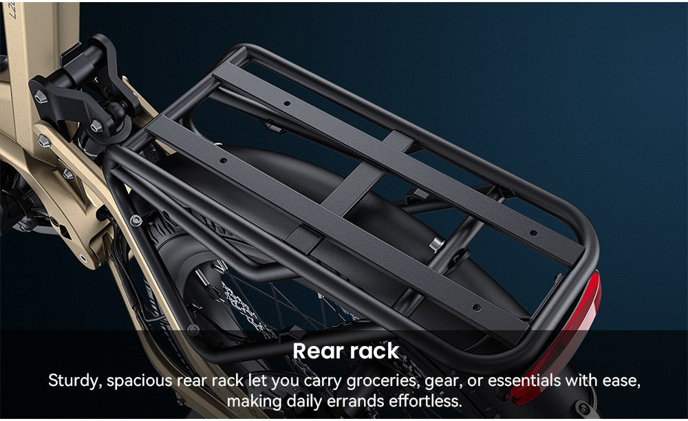 Elektrokolo ENGWE L20 3.0 Pro, motor 250 W, baterie 48 V 15 Ah, pneumatiky 20 x 3,0 palce, maximální dojezd 160 km, hydraulické brzdy, celoodpružené, Shimano 7 rychlostí - zlatá