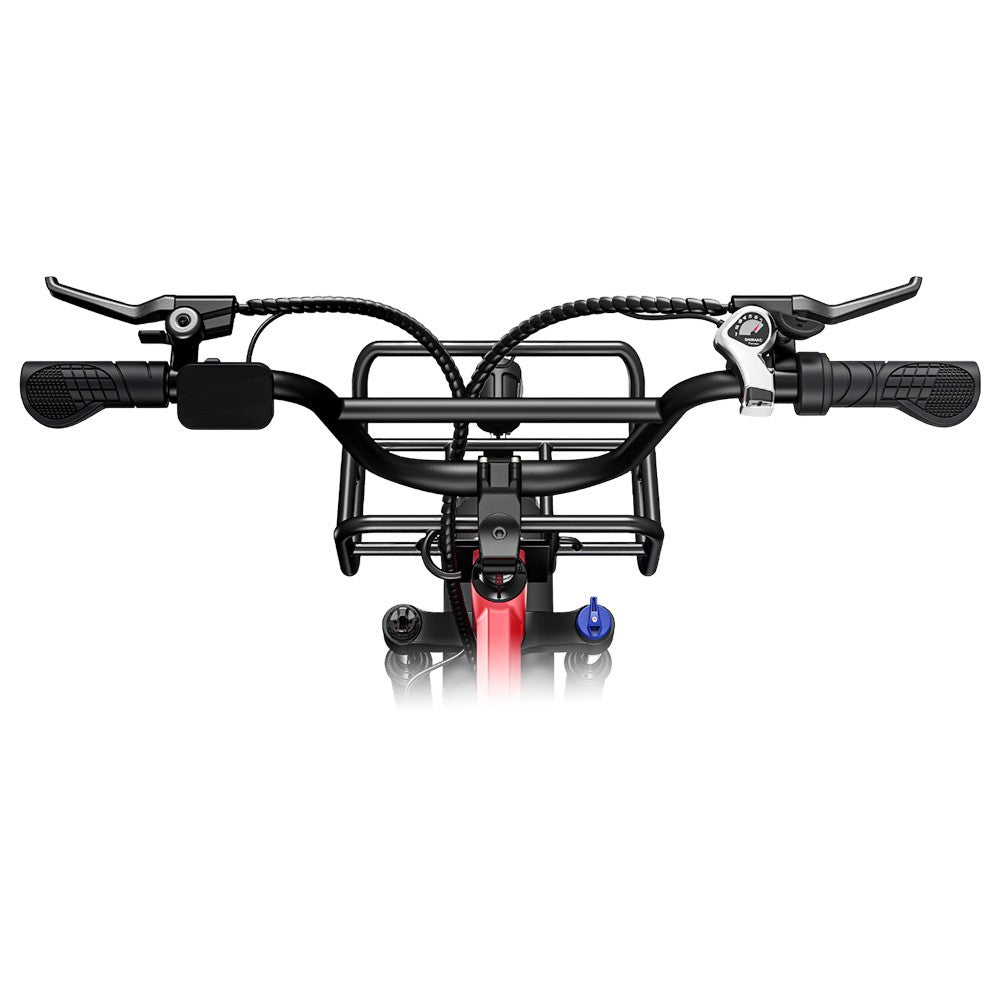 Elektrokolo ENGWE L20 20*4,0 palce, tlusté pneumatiky, motor 250 W, maximální rychlost 25 km/h, baterie 48 V 13 Ah, dojezd 140 km, maximální zatížení 120 kg, převodovka Shimano 7 rychlostí - červená