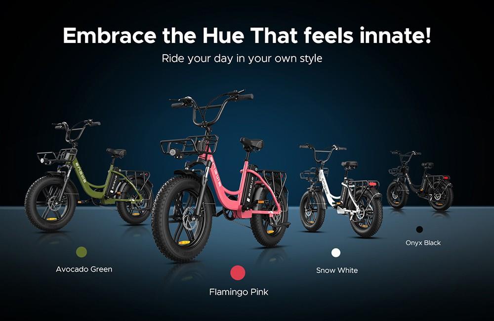 Elektrokolo ENGWE L20 20*4,0 palce, tlusté pneumatiky, motor 250 W, maximální rychlost 25 km/h, baterie 48 V 13 Ah, dojezd 140 km, maximální zatížení 120 kg, převodovka Shimano 7 rychlostí - červená