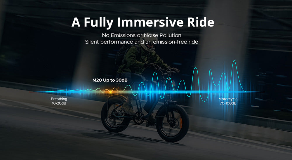 Elektrokolo ENGWE M20, 20*4,0'' tlusté pneumatiky, bezkartáčový motor 750 W, maximální rychlost 45 km/h, baterie 48 V 13 Ah, dojezd 75 km, dvojitá kotoučová brzda Shimano 7 rychlostí, dvojitý tlumič - černá