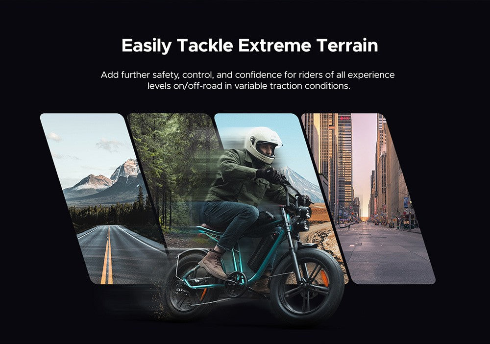 Elektrokolo ENGWE M20, 20*4,0'' tlusté pneumatiky, bezkartáčový motor 750 W, maximální rychlost 45 km/h, baterie 48 V 13 Ah, dojezd 75 km, dvojitá kotoučová brzda Shimano 7 rychlostí, dvojitý tlumič - černá