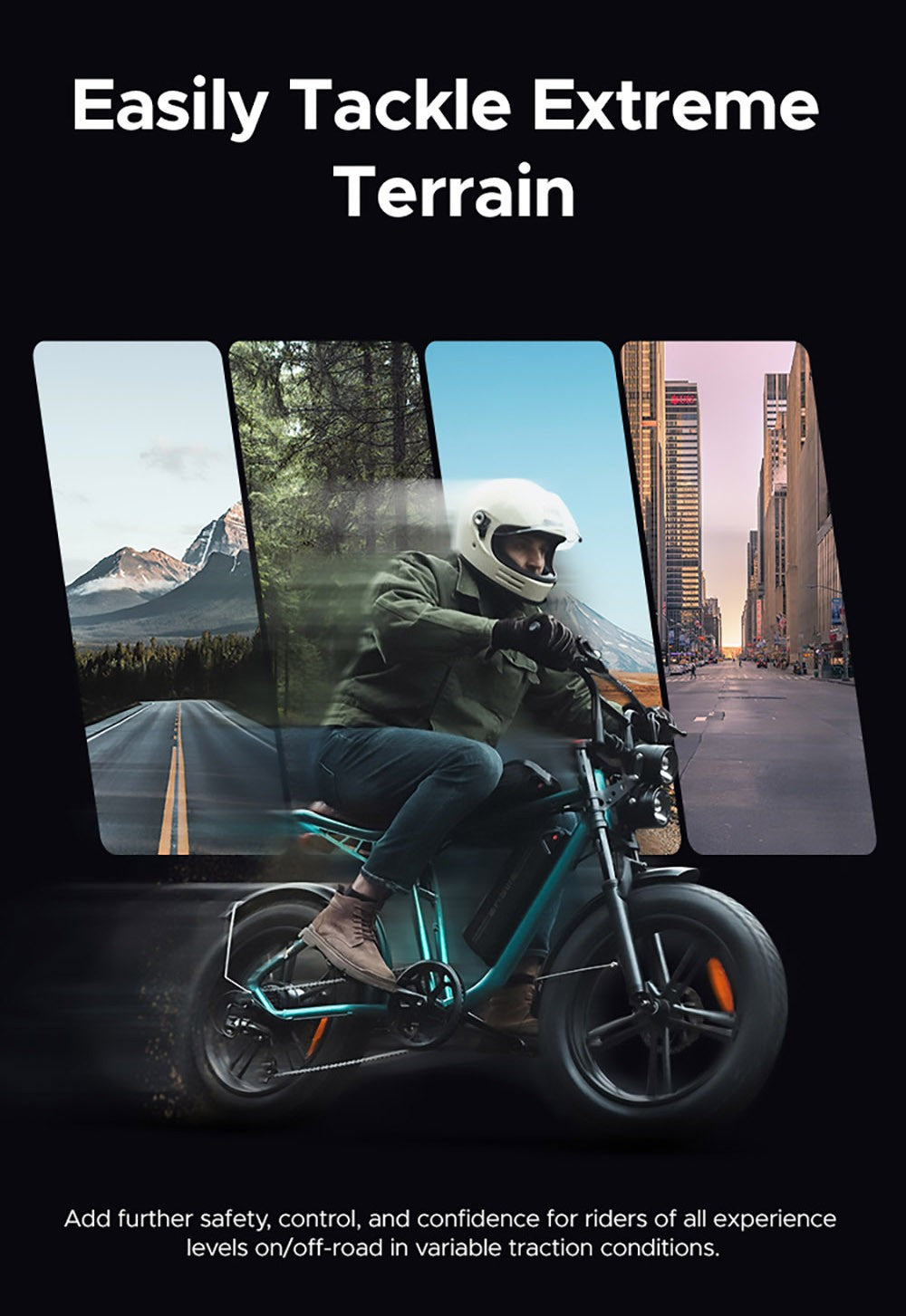 ENGWE M20 Horské elektrokolo s dvojitou baterií, 20*4,0 palcové tlusté pneumatiky, 750W bezkartáčový motor, maximální rychlost 45 km/h, 48V baterie, 2*13Ah baterie, přední a zadní kotoučové brzdy Shimano, 7stupňová převodovka - bílá