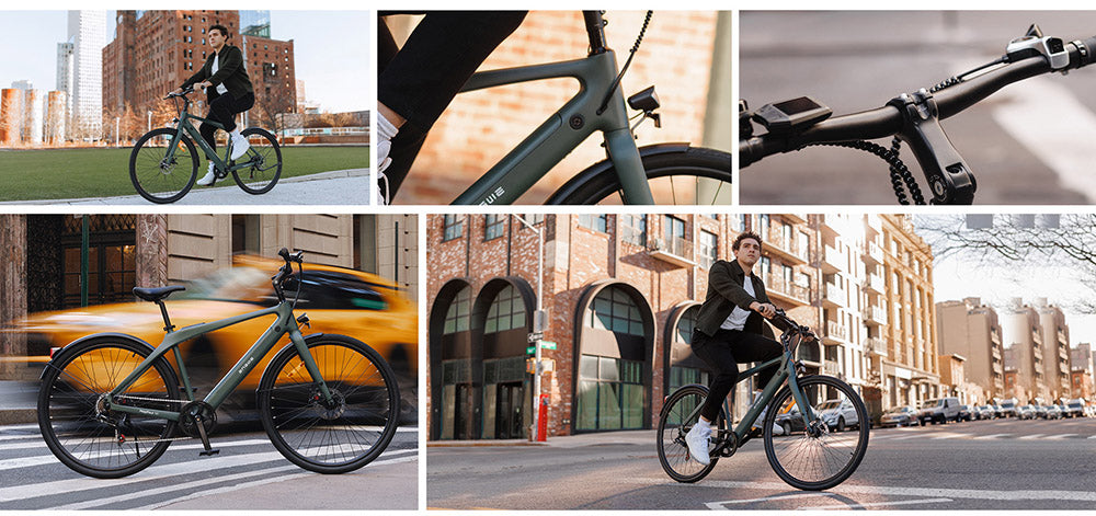 Elektrokolo ENGWE MapFour N1 Air, motor 250 W, baterie 36 V 10 Ah, pláště s drátky 700*38C, maximální rychlost 25 km/h, dojezd 100 km, mechanická kotoučová brzda vpředu a vzadu, 7 rychlostí SHIMANO, senzor točivého momentu, barevný LCD displej - uhlově šedá