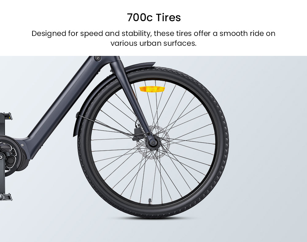 Elektrokolo ENGWE MapFour N1 Pro, motor 250 W, baterie 36 V 10 Ah, pláště s drátky 700*42C, maximální rychlost 25 km/h, dojezd 100 km, hydraulické kotoučové brzdy vpředu a vzadu, 7stupňová převodovka Shimano, senzor točivého momentu, LED barevný displej - zelený