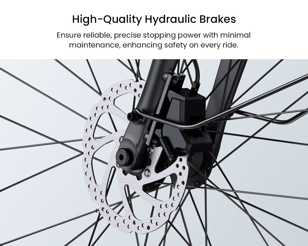 Elektrokolo ENGWE MapFour N1 Pro, motor 250 W, baterie 36 V 10 Ah, pláště s drátky 700*42C, maximální rychlost 25 km/h, dojezd 100 km, hydraulické kotoučové brzdy vpředu a vzadu, 7stupňová převodovka Shimano, senzor točivého momentu, LED barevný displej - zelený