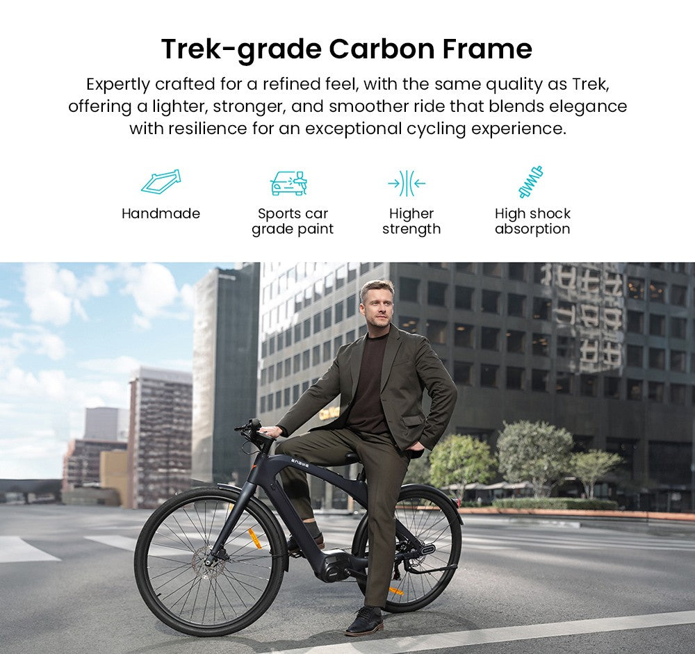 Elektrokolo ENGWE MapFour N1 Pro, motor 250 W, baterie 36 V 10 Ah, pláště s drátky 700*42C, maximální rychlost 25 km/h, dojezd 100 km, hydraulické kotoučové brzdy vpředu a vzadu, 7stupňová převodovka Shimano, senzor točivého momentu, LED barevný displej - zelený