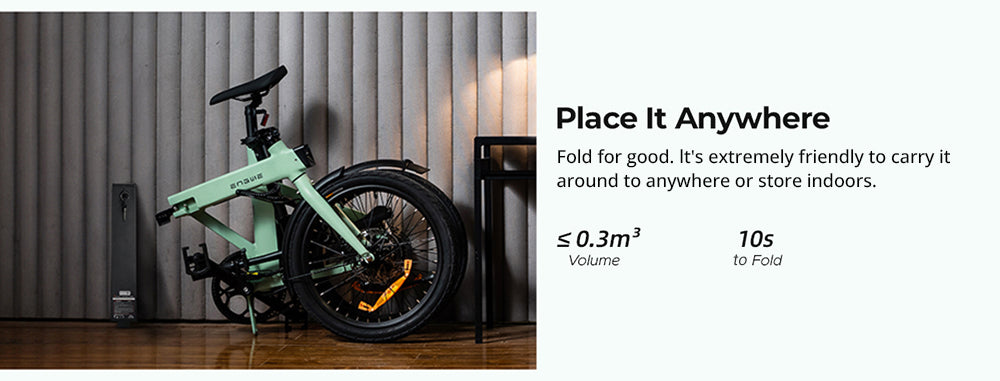 Skládací elektrokolo ENGWE P20, tichý motor 250 W, senzor točivého momentu, baterie 36 V 9,6 A, pneumatiky 20*1,95 palce, maximální rychlost 25 km/h, dojezd 100 km, hydraulické kotoučové brzdy - zelené