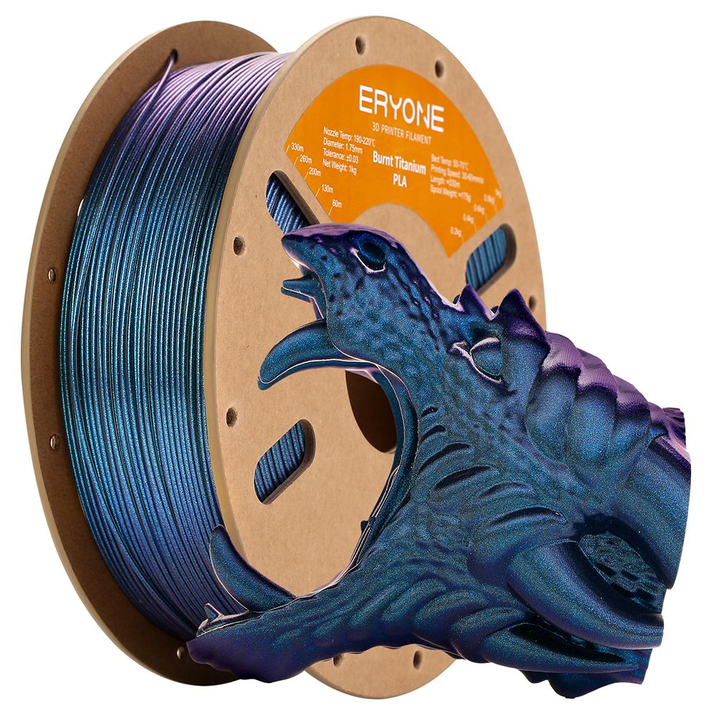 ERYONE PLA filament s páleným titanem 1kg - modrý