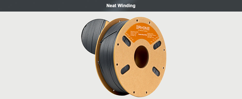 ERYONE Uhlíkové vlákno PETG filament 1kg černé