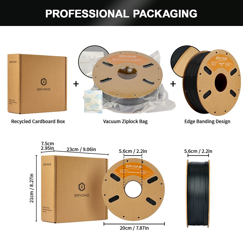 ERYONE Vysokorychlostní ABS filament 1kg - černý