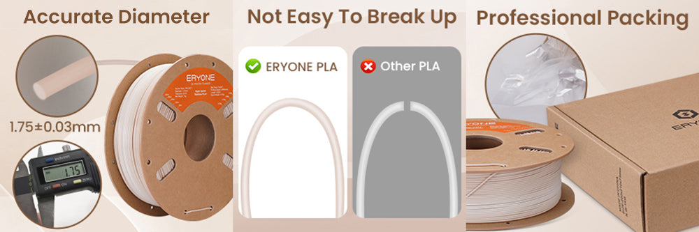 ERYONE Vysokorychlostní matný gradientní PLA filament 1kg, zlatý a červený