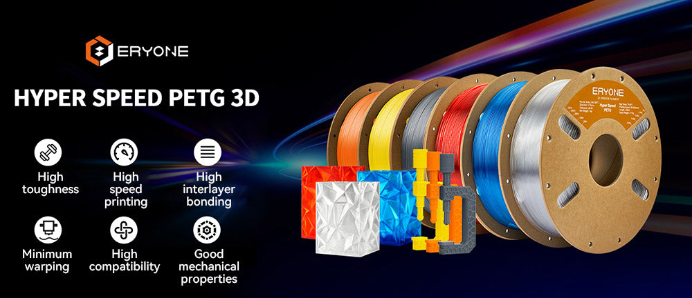 ERYONE Vysokorychlostní PETG filament, 1 kg - průhledný