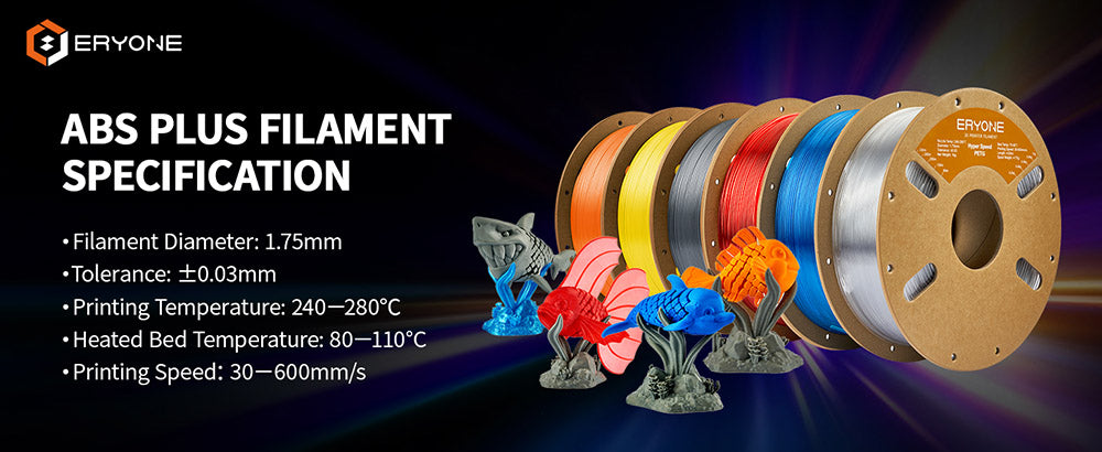 ERYONE Vysokorychlostní PETG filament, 1 kg - průhledný