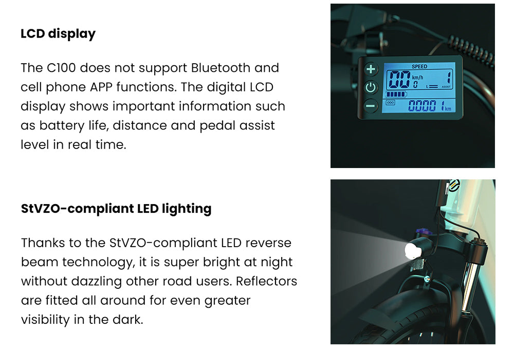 Elektrokolo ESKUTE C100, motor 250 W, baterie 36 V 10,4 Ah, pneumatiky 26 x 1,75 palce, maximální rychlost 25 km/h, dojezd 50–60 km, mechanické kotoučové brzdy, SHIMANO 7 rychlostí – růžová