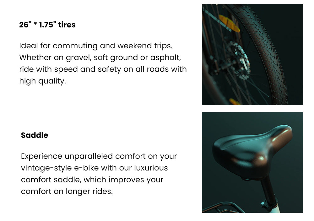 Elektrokolo ESKUTE C100, motor 250 W, baterie 36 V 10,4 Ah, pneumatiky 26 x 1,75 palce, maximální rychlost 25 km/h, dojezd 50–60 km, mechanické kotoučové brzdy, SHIMANO 7 rychlostí – růžová