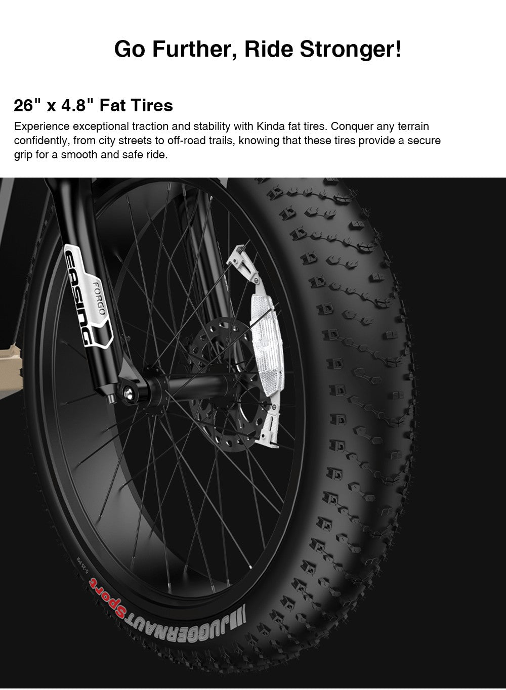 Elektrokolo ESKUTE ES-26-RWXD, motor 750 W, baterie 48 V 20 Ah, 26 x 4,8