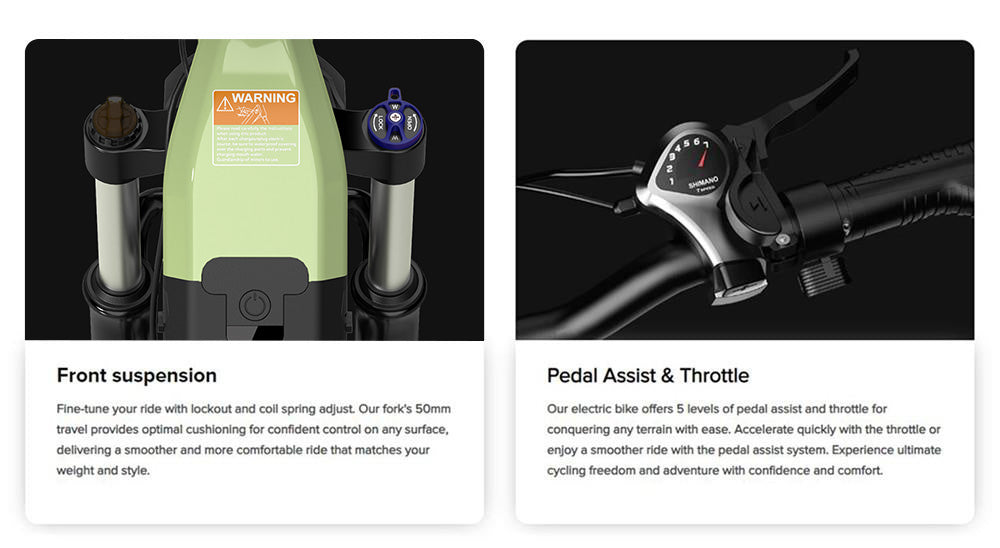 Skládací elektrické kolo ESKUTE Star 20*4,0 palce, tlusté pneumatiky, motor 250 W, maximální rychlost 25 km/h, baterie 36 V 25 Ah, dojezd 100 km, Shimano 7 rychlostí, hydraulické kotoučové brzdy - černé