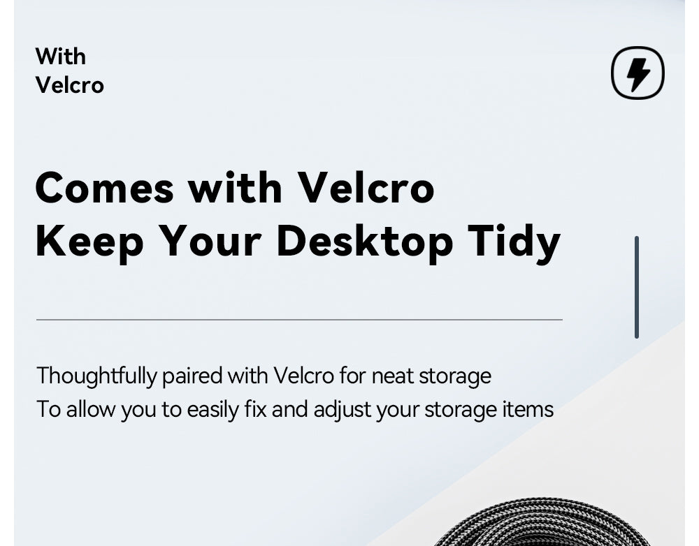 Nabíjecí kabel ESSAGER 100W 7A USB-A na Type-C, digitální displej, USB 2.0 480 Mbps, se suchým zipem, protokol QC