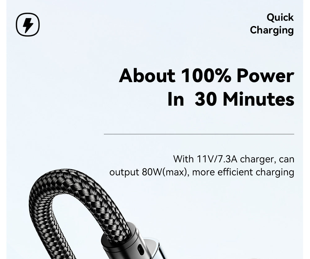 Nabíjecí kabel ESSAGER 100W 7A USB-A na Type-C, digitální displej, USB 2.0 480 Mbps, se suchým zipem, protokol QC