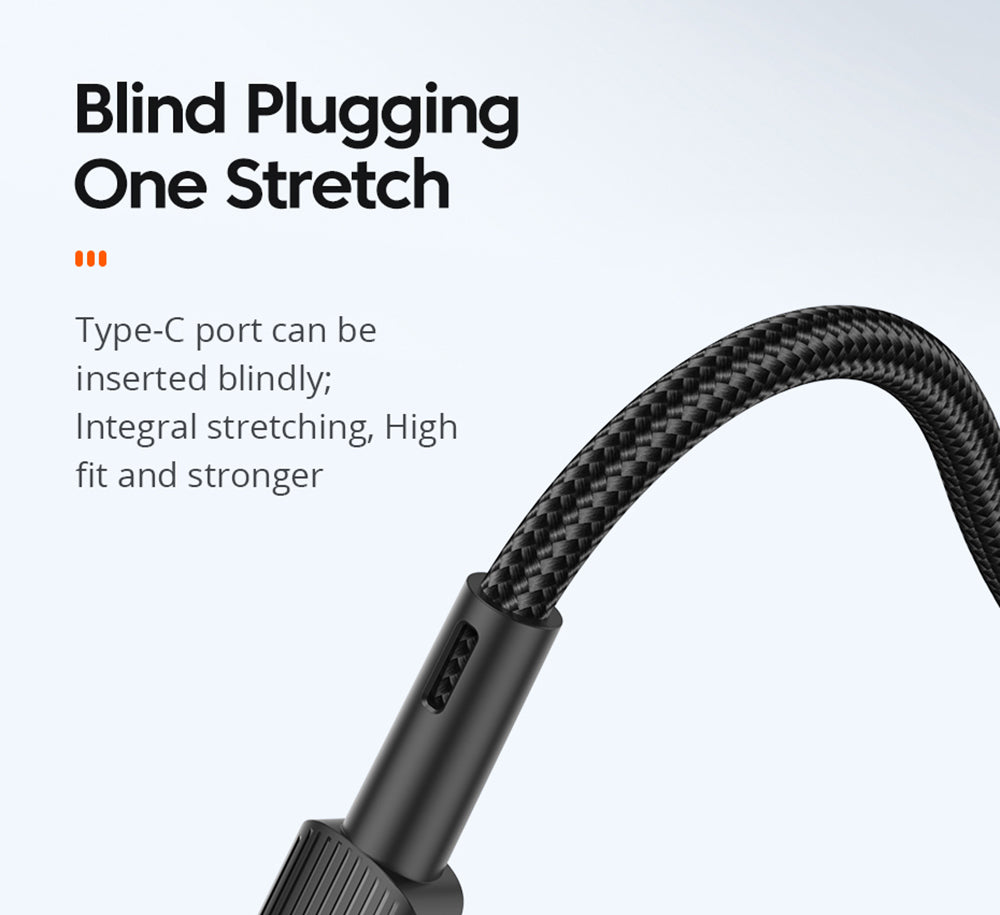 Datový kabel ESSAGER 100W Type-C na Type-C, rychlé nabíjení PD, přenosová rychlost 480 Mbps, pro MacBook / Tablet / Mobilní telefon Huawei Samsung - kabel 1 m