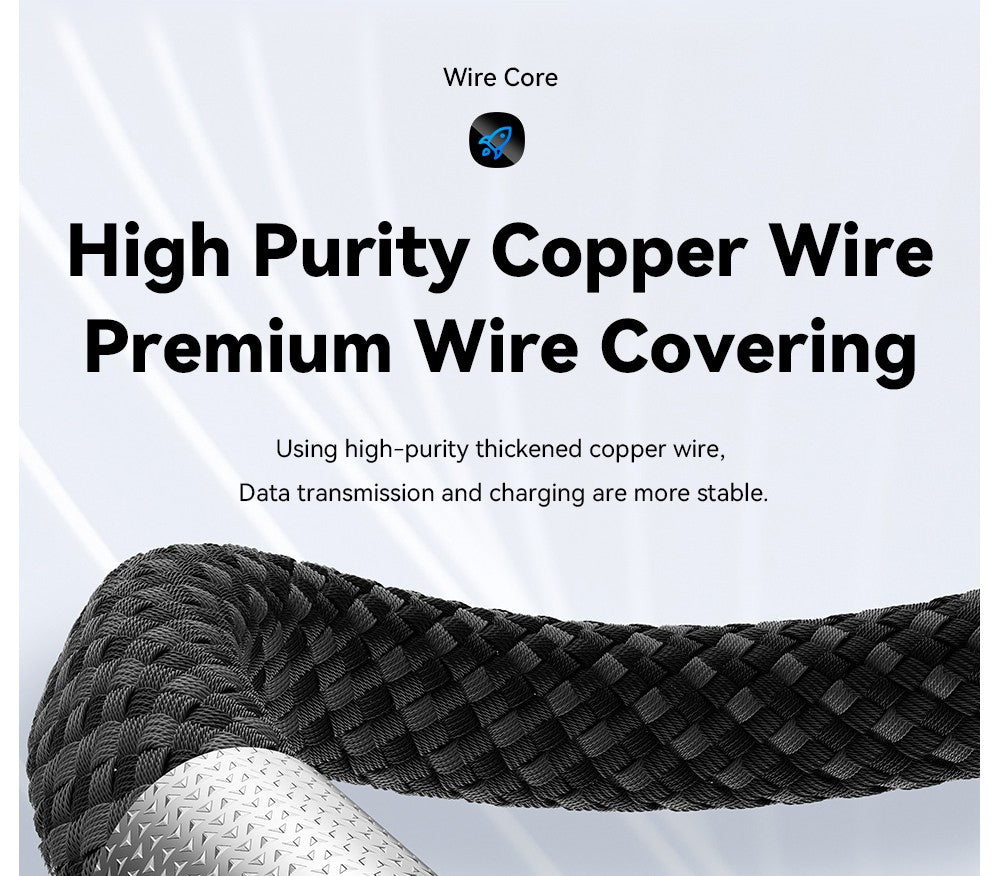 Nabíjecí kabel ESSAGER 240W 5A Type-C na Type-C, USB 2.0 480 Mbps, magnetická adsorpce, flexibilní nastavení, čip E-Marker, 1 m