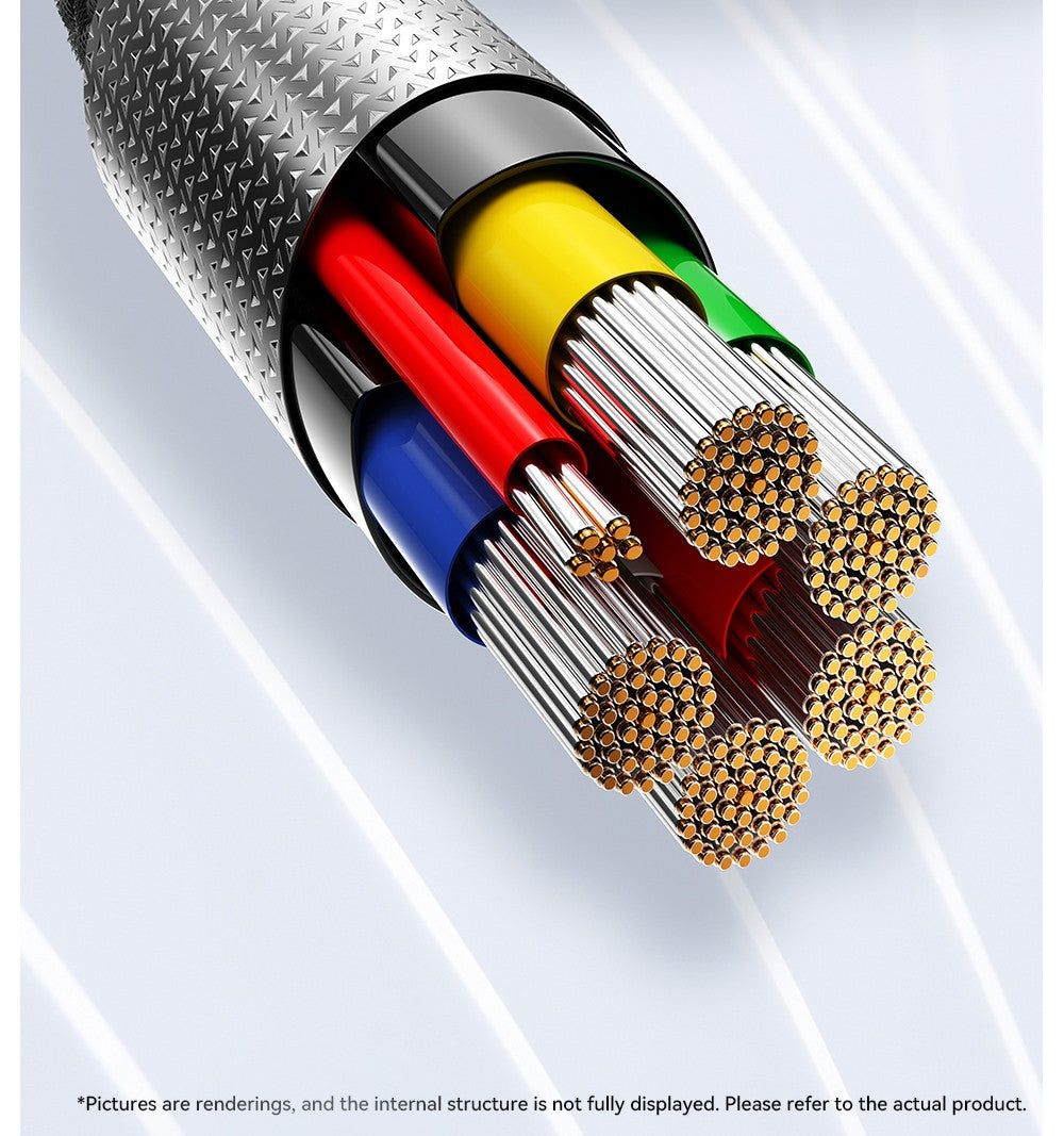 Nabíjecí kabel ESSAGER 240W 5A Type-C na Type-C, USB 2.0 480 Mbps, magnetická adsorpce, flexibilní nastavení, čip E-Marker, 1 m