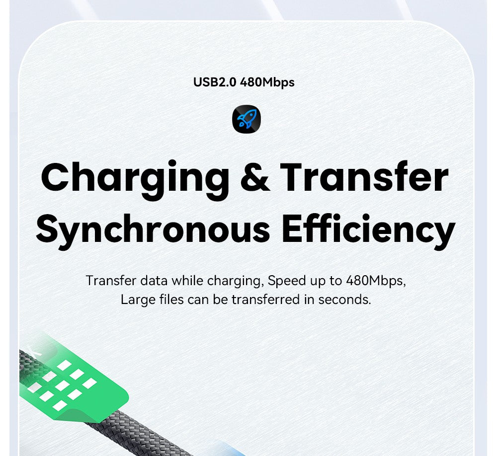 Nabíjecí kabel ESSAGER 240W 5A Type-C na Type-C, USB 2.0 480 Mbps, magnetická adsorpce, flexibilní nastavení, čip E-Marker, 1 m