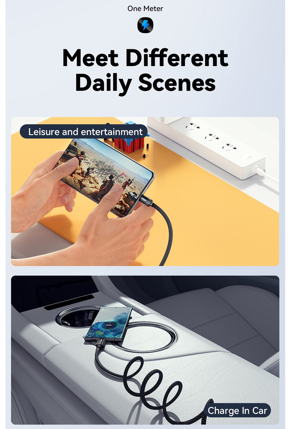 Nabíjecí kabel ESSAGER 240W 5A Type-C na Type-C, USB 2.0 480 Mbps, magnetická adsorpce, flexibilní nastavení, čip E-Marker, 1 m