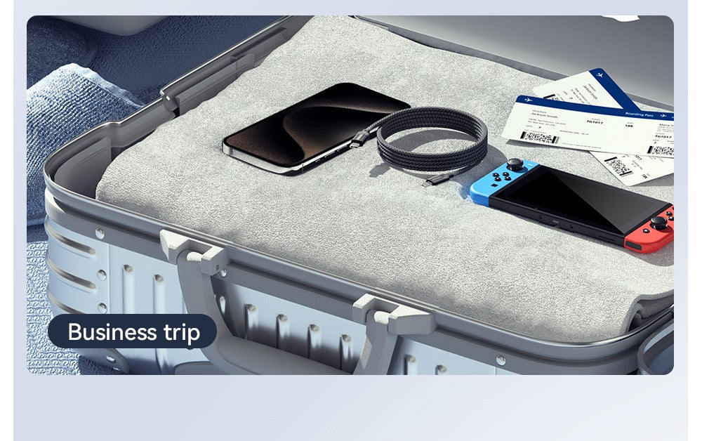 Nabíjecí kabel ESSAGER 29W 3A Type-C na Lightning, USB 2.0 480 Mbps, magnetická adsorpce, flexibilní a nastavitelný, chytrý čip, 1 m