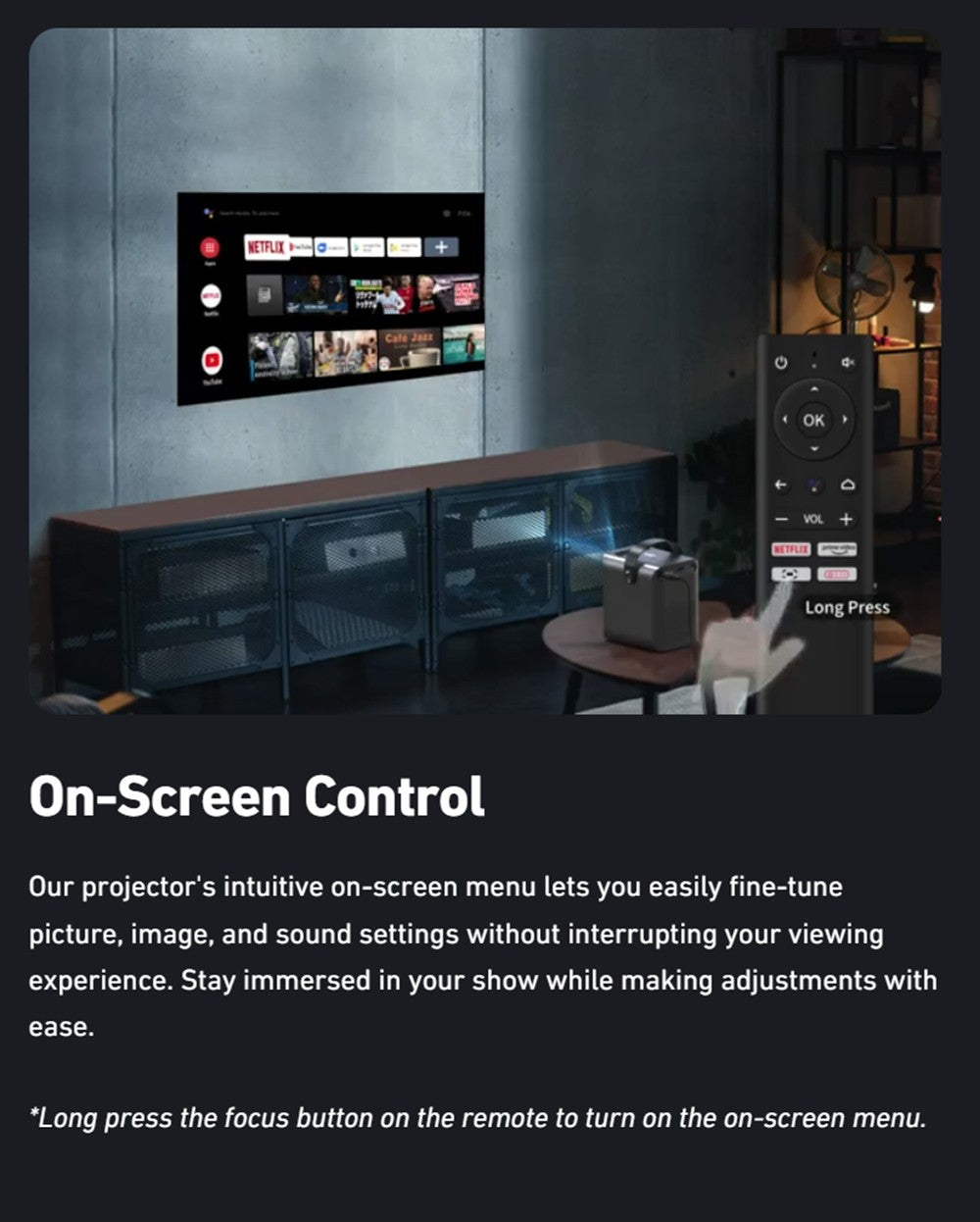 Projektor ETOE D2 Pro, 200 ANSI, Android TV 11.0, nativní rozlišení 1080P, korekce lichoběžníkového zkreslení - zástrčka EU