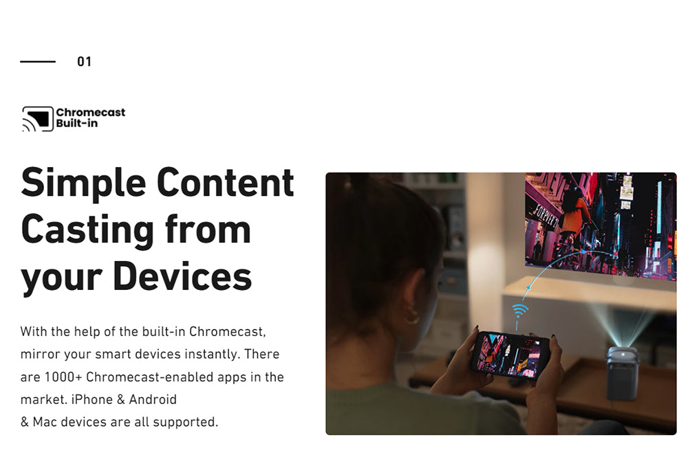 Projektor ETOE D2 Pro, 200 ANSI, Android TV 11.0, nativní rozlišení 1080P, korekce lichoběžníkového zkreslení - zástrčka EU