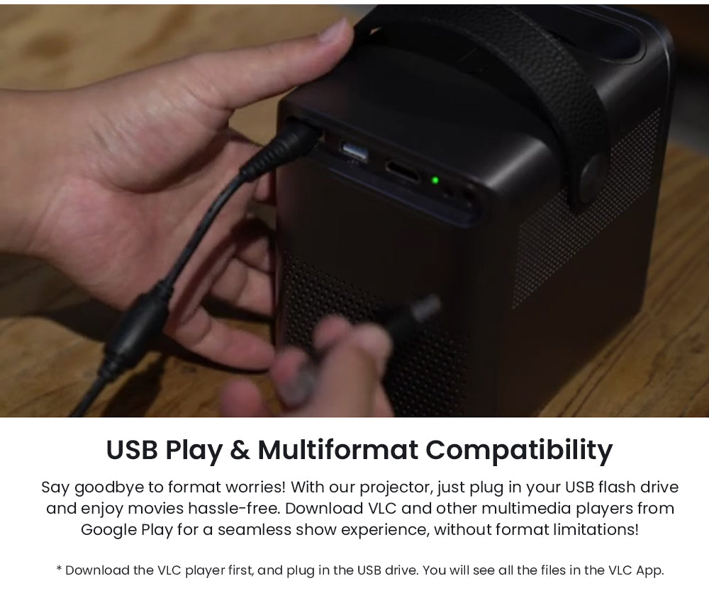 Projektor ETOE D2 Pro, 200 ANSI, Android TV 11.0, nativní rozlišení 1080P, korekce lichoběžníkového zkreslení - zástrčka EU